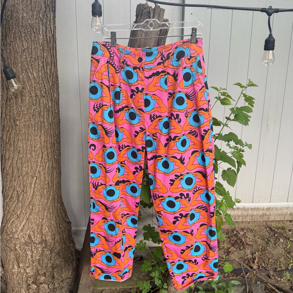 Nooworks Pink and Blue Psychedelic Eyes Pants